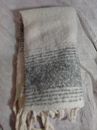 Bufanda Maxi Plaid Rosa/Gris/Blanco