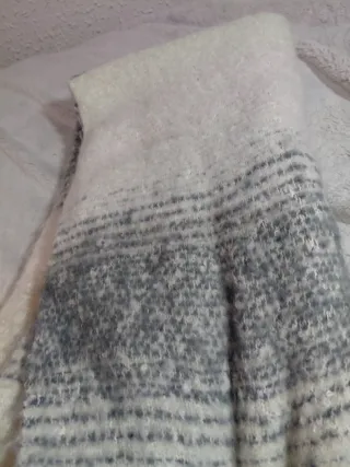 Bufanda Maxi Plaid Rosa/Gris/Blanco