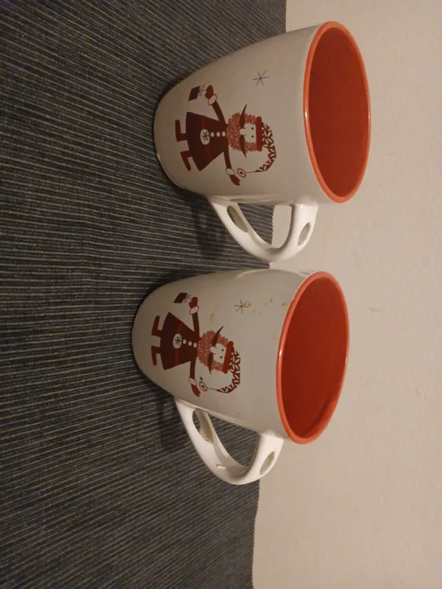 2 Tazas Navidad Cerámica