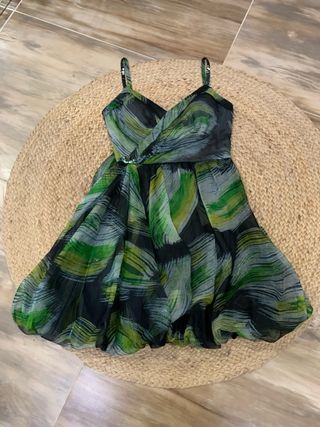 Vestido fiesta corto estampado