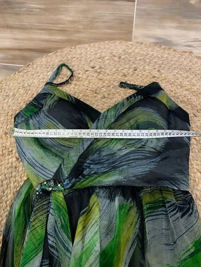 Vestido fiesta corto estampado