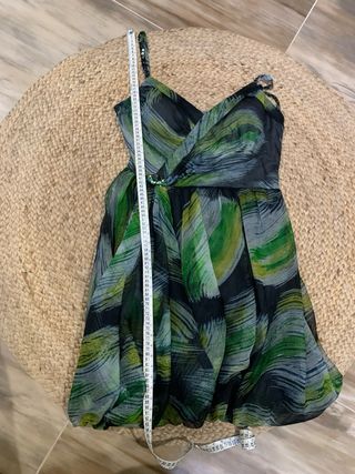 Vestido fiesta corto estampado