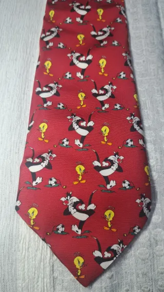 Corbata Roja Piolin y Silvestre