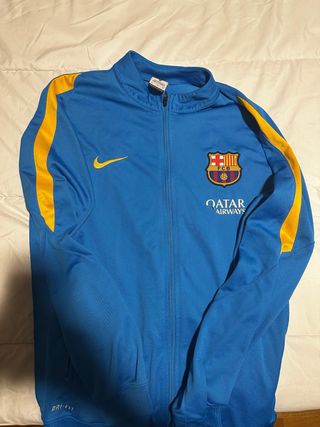 Chaqueta FC Barcelona Nike Azul y Dorado
