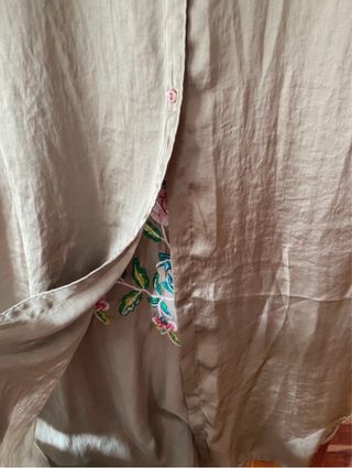 Vestido de playa bordado floral talla única