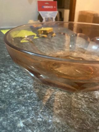 Ciotola in vetro ambrato