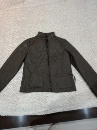 Chaqueta acolchada mujer marrón