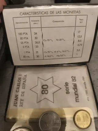 Colección monedas España Mundial 82