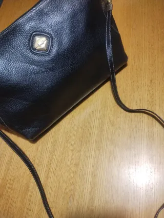 Borsa nera in pelle Mazzini Firenze 1990