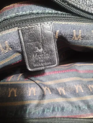 Borsa nera in pelle Mazzini Firenze 1990