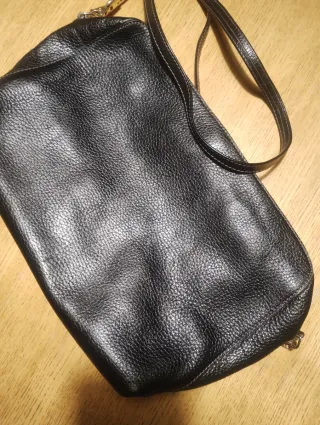 Borsa nera in pelle Mazzini Firenze 1990