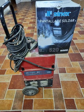 eléctrica para soldar y careta automática