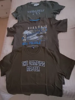 Camisetas Hombre Verde scuro,gris..