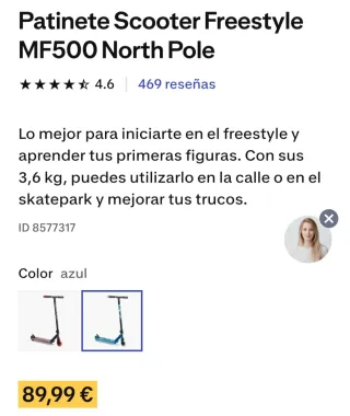 Patinete Scooter Freestyle Azul