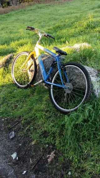 Bicicleta BTT HADOR azul y amarilla