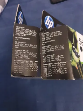 Cartuchos de tinta HP 56 y 57