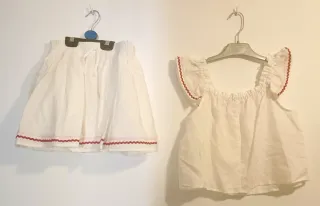 Conjunto Zara Blanco y Rojo talla 11/12