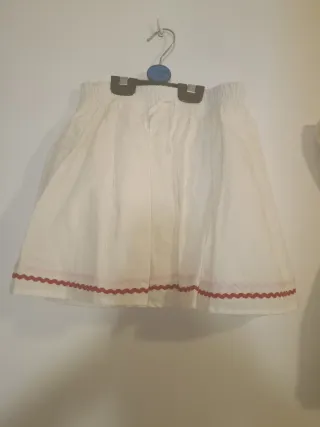Conjunto Zara Blanco y Rojo talla 11/12