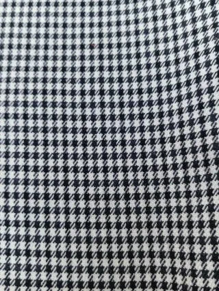 Pantalón cuadros mujer blanco y negro