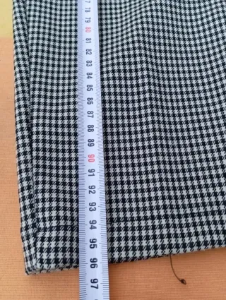 Pantalón cuadros mujer blanco y negro