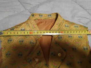 Chaleco fallero infantil dorado estampado