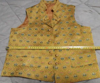 Chaleco fallero infantil dorado estampado