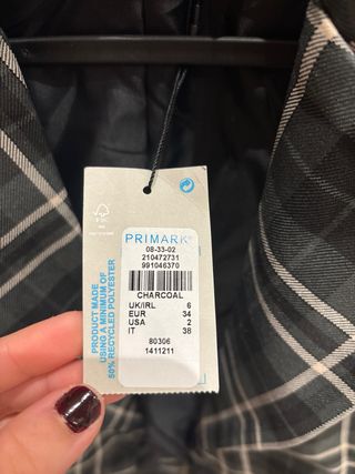 Americana cuadros Primark Talla 34