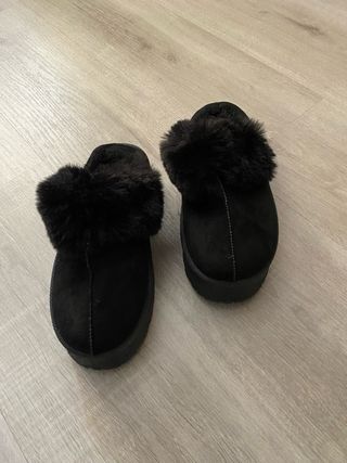 Zapatos de invierno negros con pelo