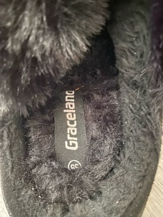 Zapatos de invierno negros con pelo