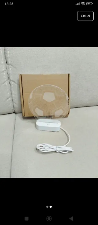 Lampada Pallone Calcio Design Moderno