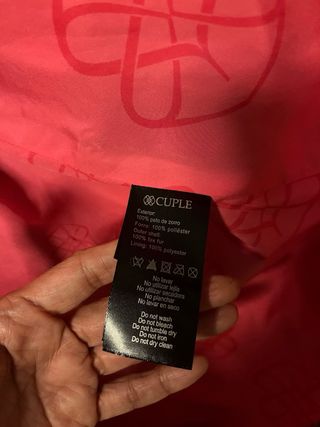 Abrigo de piel multicolor