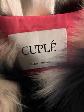 Abrigo de piel multicolor