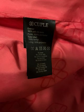 Abrigo de piel multicolor