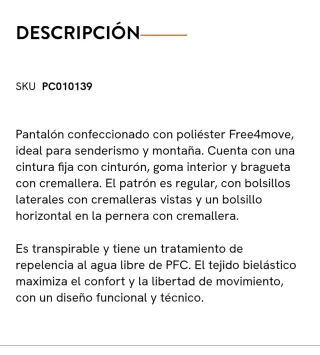 Pantalón Trangoworld Mujer Talla M