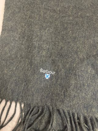 Sciarpa Barbour lana uomo verde oliva