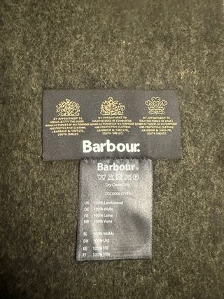 Sciarpa Barbour lana uomo verde oliva