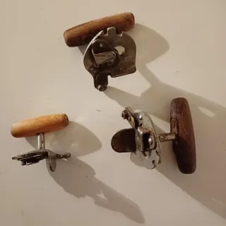 Set 3 Apriscatole Vintage Manico Legno