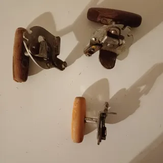 Set 3 Apriscatole Vintage Manico Legno