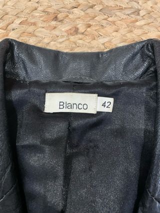 Chaqueta de piel vintage negra