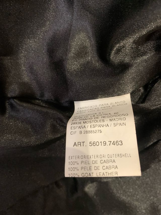 Chaqueta de piel vintage negra