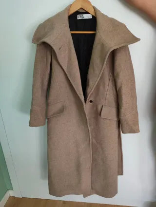 Abrigo paño mujer Zara Talla M