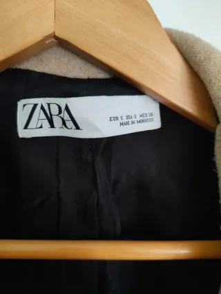 Abrigo paño mujer Zara Talla M