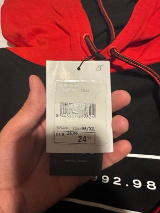 Sudadera INSIDE Negra y Roja