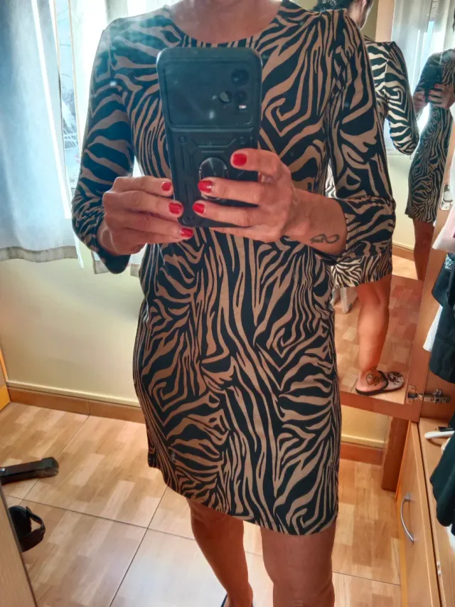 Vestido Stradivarius Animal Print