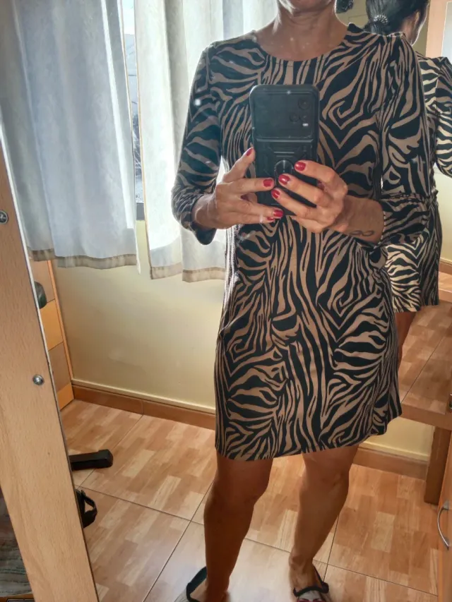 Vestido Stradivarius Animal Print