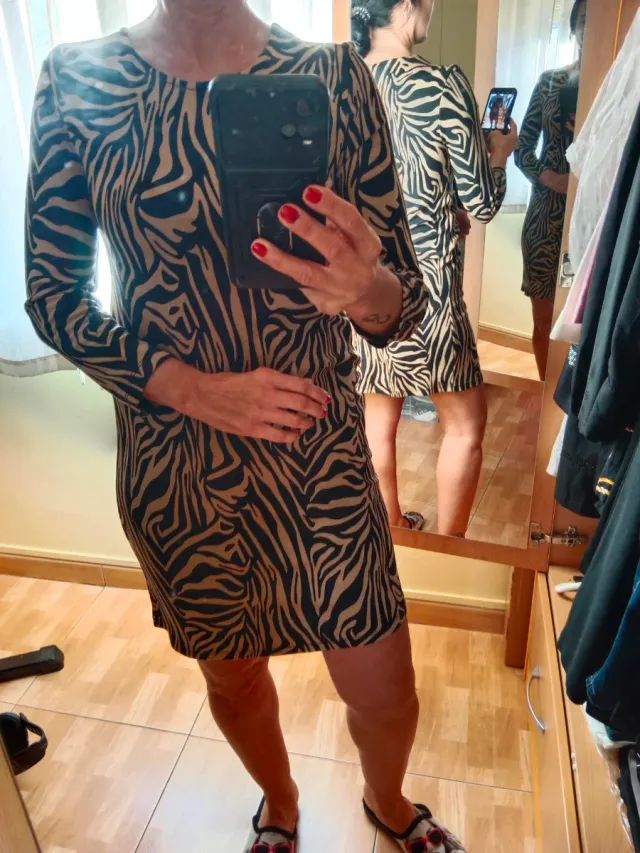 Vestido Stradivarius Animal Print