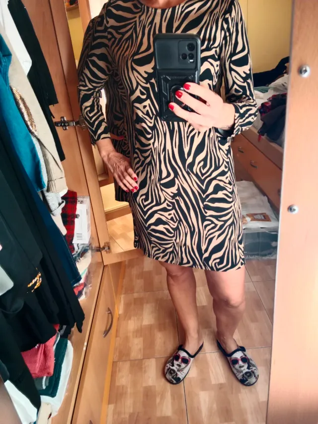 Vestido Stradivarius Animal Print