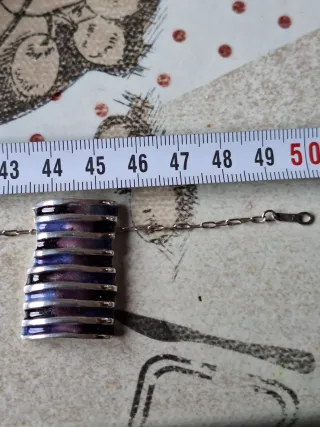 Cadena y colgante macizo plata 925 con esmaltes.