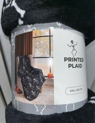 Coperta Halloween Scheletri Plaid 140x180 cm nuova
