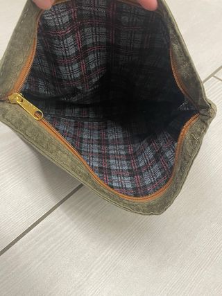 Pochette Franco e Nadia in velluto verde